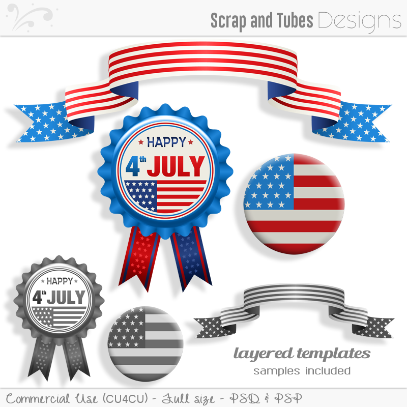 Grayscale Layered USA Templates 1 - Click Image to Close