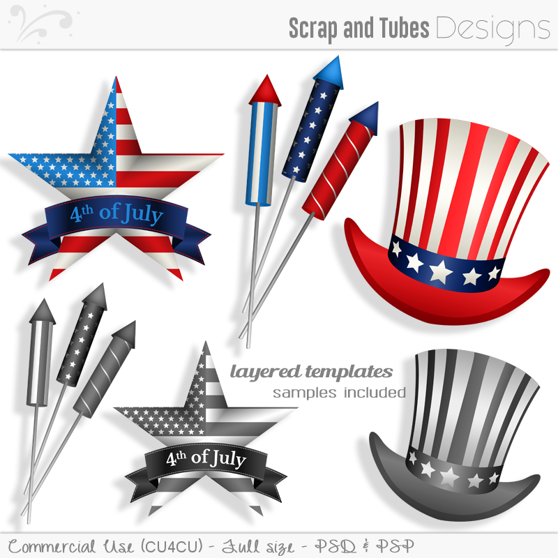 Grayscale Layered USA Templates 3 - Click Image to Close