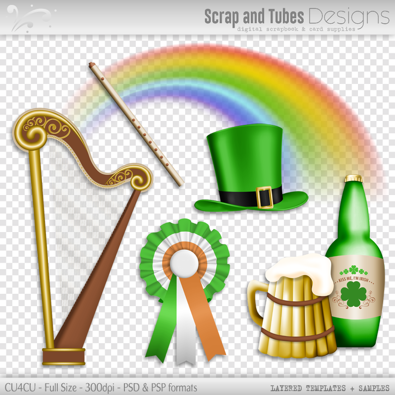 Grayscale St.Patricks Layered Templates 2 - Click Image to Close