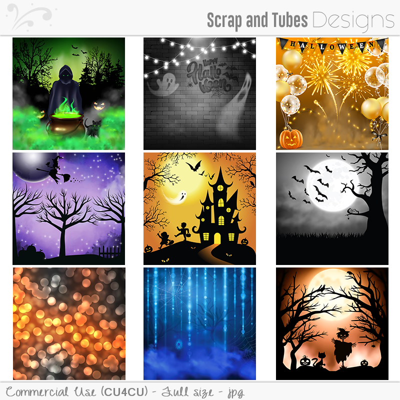 Halloween Digital Papers - Click Image to Close