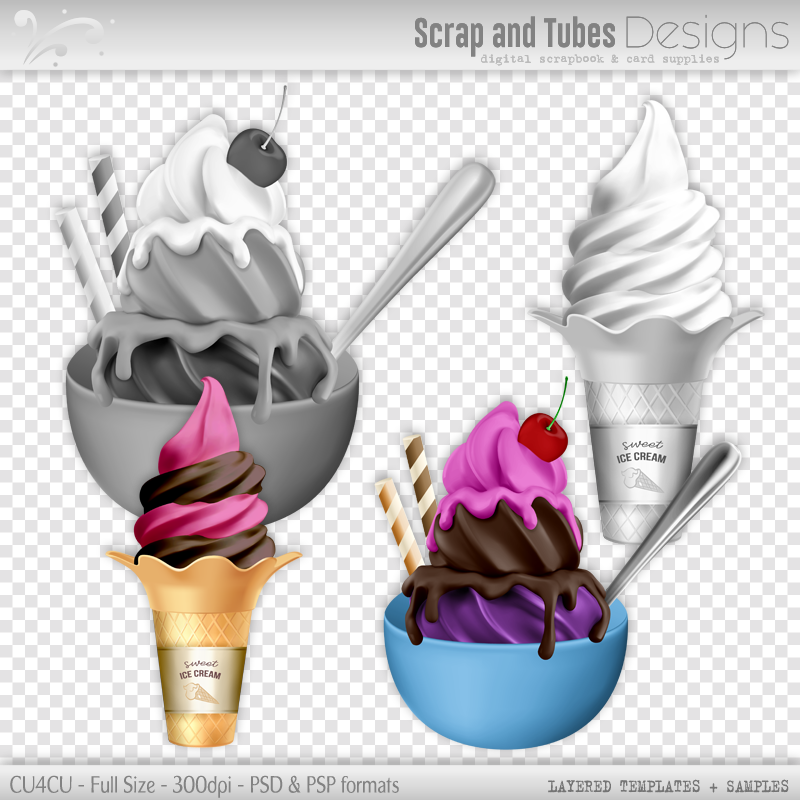 Layered Ice Cream Templates - Click Image to Close