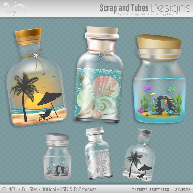 Sea Glass Bottle Templates - Click Image to Close
